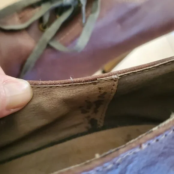 Restricted Brown Leather Lace-Up Oxford Heels – Size 9 - Picture 15 of 16